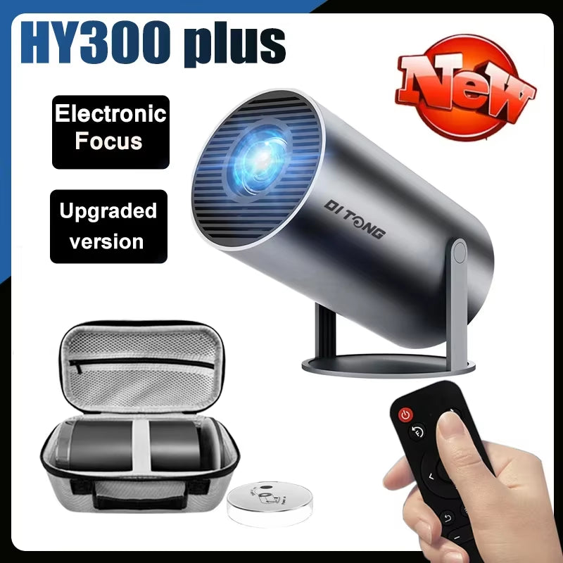 HY300 Plus Portable HD Projector 4K 1280x720P Android LED Video Home Theater Mini Projector