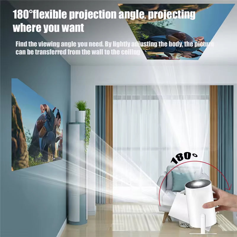 HY300 Plus Portable HD Projector 4K 1280x720P Android LED Video Home Theater Mini Projector