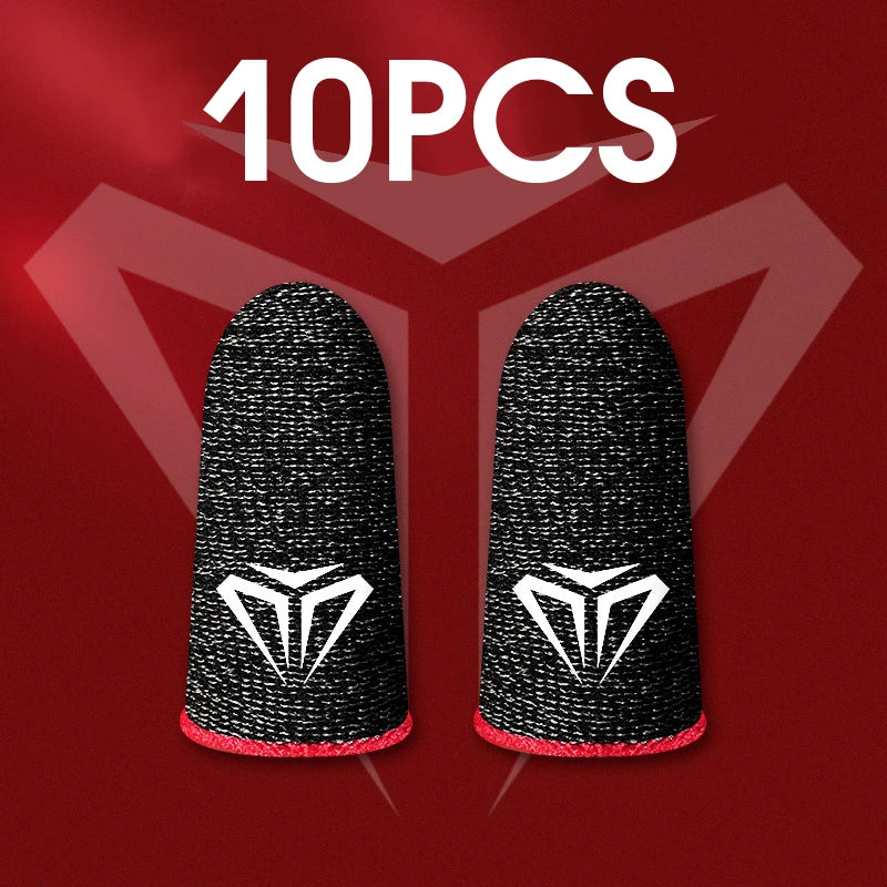 10Pcs Mobile Game Fingertip Gloves for PUBG Gamer Sweatproof Anti-Slip Touch Screen Finger Sleeve Breathable Gaming Finger Cover