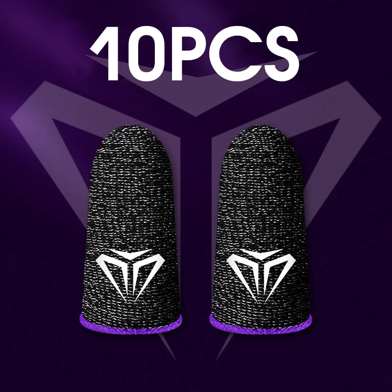 10Pcs Mobile Game Fingertip Gloves for PUBG Gamer Sweatproof Anti-Slip Touch Screen Finger Sleeve Breathable Gaming Finger Cover